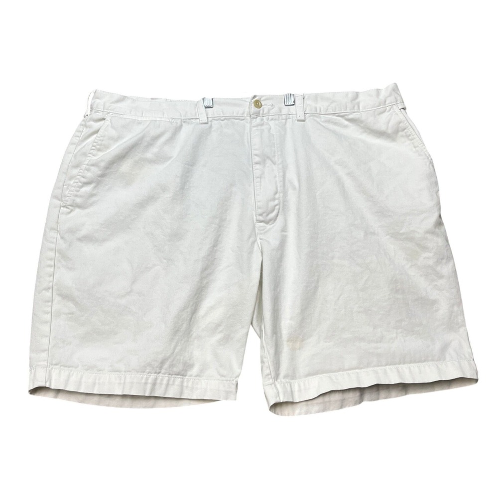 Polo Ralph Lauren Chino Shorts Mens 42 9 Inseam White Classic Twill Flat Front